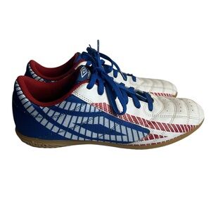 Umbro Sala Z5 Men’s Indoor Soccer Shoes Royal Blue White Vermillion Size 10‎